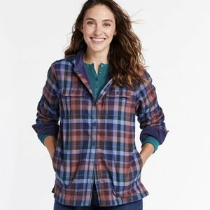 L.L. Bean Fleece Lined Flannel Button-Up